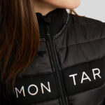 Detail kraag jas Montar MoCha Zwart