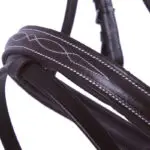 Neusriem hoofdstel QHP Luxury Stitched donkerbruin