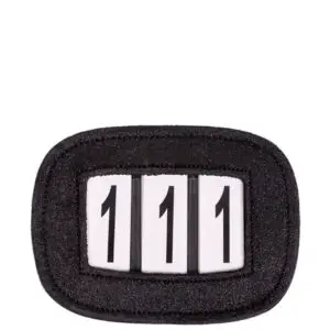 QHP Startnummer Shine zwart voorzijde