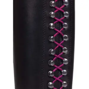 QHP elastische Lange Glitter Veters Roze close up
