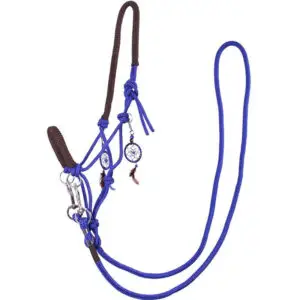 QHP touwhalster Liberty kobaltblauw met teugels