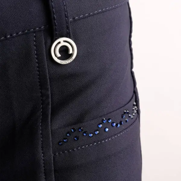 Montar paardrijbroek Crystal navy detail
