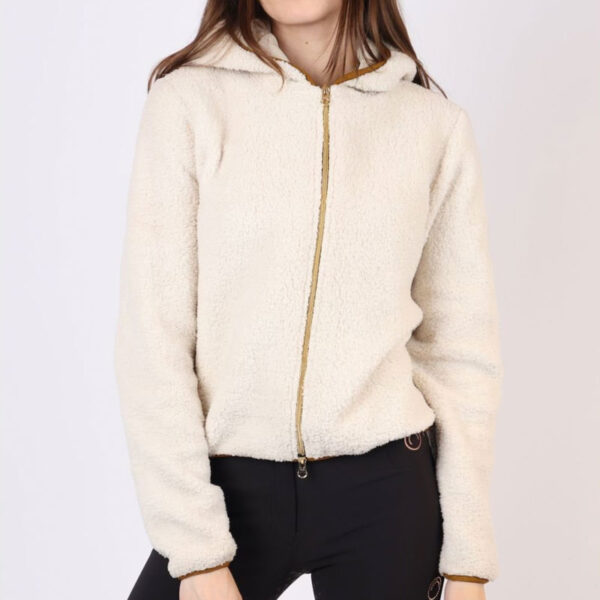 Voorzijde Montar teddy vest Off White