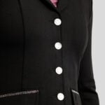 Turnierjacke mit Knopfverschluss Montar Mokka Schwarz