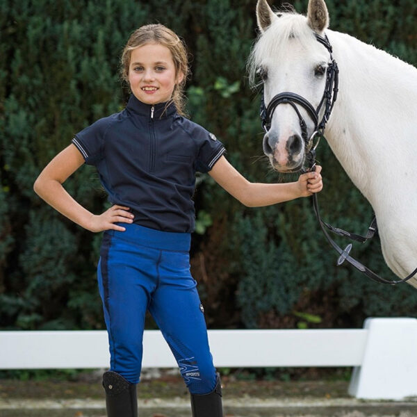 QHP Rijlegging Yara Knie Grip Kids Kobaltblauw - Afbeelding 4