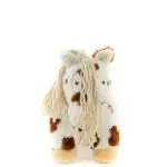Voorzijde Crafty Ponies bruine bonte veulen  paardenknuffel