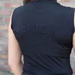 Close up Denici Cavalli Amethyst logo Harry's Horse tanktop