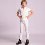 Photo lifestyle : T-shirts de sport Harry's Horse Equitights Rookie Full Grip pour enfants, blancs
