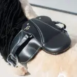 Bovenaanzicht Crafty Ponies zadel Advanced zwart