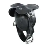 Close up afbeelding Crafty Ponies zadel basis zwart