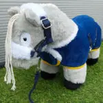 Lifestyle foto Crafty Ponies luxe dekenset Blauw