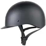 Veiligheidscap Harry's Horse Pro F2 Matt Crystal Zwart/Zwart zijaanzicht