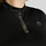 Detail crystal steentjes Montar Longsleeve Briella Curve Zwart