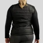 Achterzijde bodywarmer Montar Emma Curve zwart