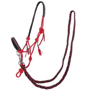 QHP touwhalster Liberty rood met teugels