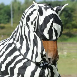 Bucas Buzz-Off Fly Mask Zebra Wit/Zwart