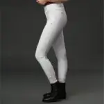 Zijaanzicht PresTeq rijbroek AmbitionFirst wit