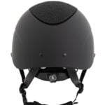 Achterzijde BR Rijhelm Theta Plus Painted Glitter Zwart/Rosegoud