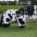 Lifestyle foto Crafty Ponies zwart bonte paardenknuffel