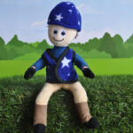 Crafty Ponies sfeerfoto Cap overtrek En Vest roze ster.