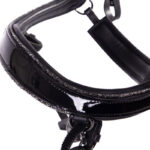 Lakleren neusriem detail PresTeq hoofdstel FaySport Glitter zwart