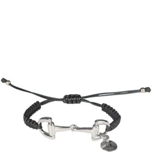 Horka Gevlochten Armbandje Bit Zwart/Zilver