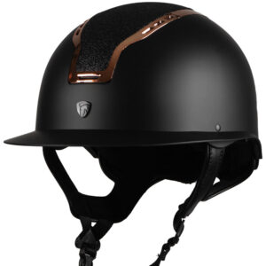 Horka Veiligheidshelm Gaudi Mat Zwart/Rosegoud zijaanzicht