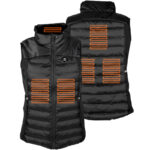 Detail verwarmingselementen Horka Verwarmbare Bodywarmer Blizzard Zwart