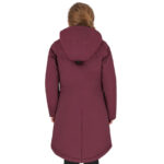 Achterzijde jas QHP Maelynn Junior Wine Red