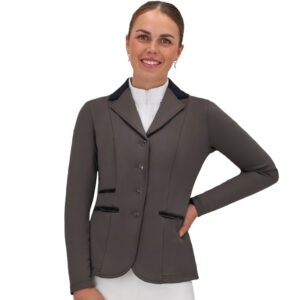 QHP Wedstrijdjas Juliet Antraciet voorzijde