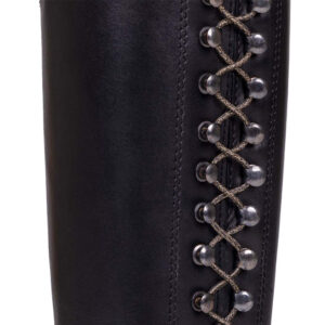 QHP elastische Lange Glitter Veters Zwart/Goud close up