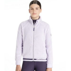 Voorzijde LeMieux fleece vest Libby Kids Lilac