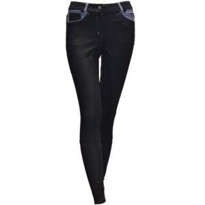 QHP Rijbroek Claire Kunstleder Zitvlak Navy