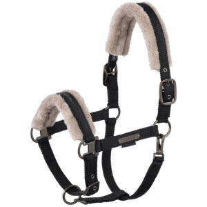 Eskadron Halfter Faux Fur Platin Schwarz