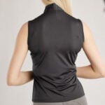 Back Sleeveless Shirt Montar MoPearl Pintuck Slate Grey