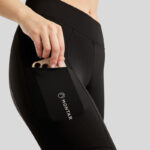 Montar MoPaulina Reitleggings, Schwarz, mit praktischer Handytasche