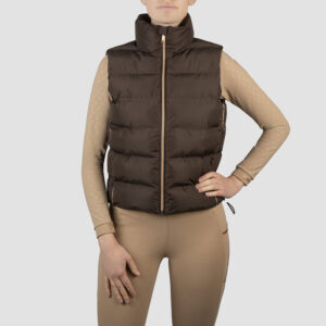Horka Bodywarmer Daphne Dark Chocolate voorzijde