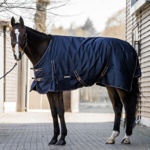 Horka outdoordeken Dime blauw/rosegoud lifestyle foto