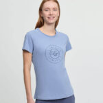 Voorzijde studiofoto LeMieux Classique T-Shirt Powder Blue