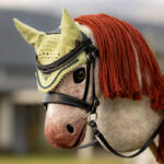 Lifestyle foto LeMieux Hobby Horse Fly Hood Macaron