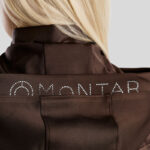 Montar logo strass jas Hybrid MoEliza bruin