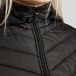 Detail rits Montar Hybrid jas MoEliza Zwart