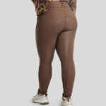 Achterkant Montar Rijbroek Megan Full Grip Curve Bruin