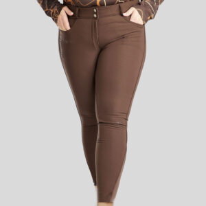 Montar Rijbroek Megan Full Grip Curve Bruin