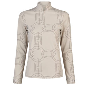 Pikeur Zip Shirt 8284 Pale Grey voorzijde