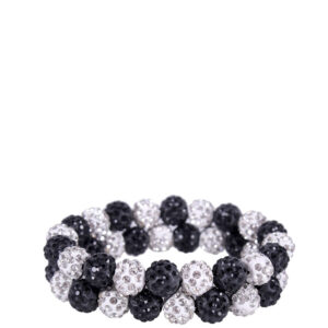 QHP knotband Glossy wit/zwart