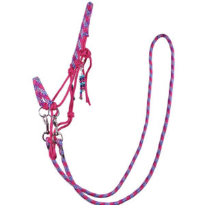 QHP touwhalster Liberty fuchsia met teugels