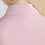 Chemise à col montant Montar MoPearl Pintuck rose bonbon