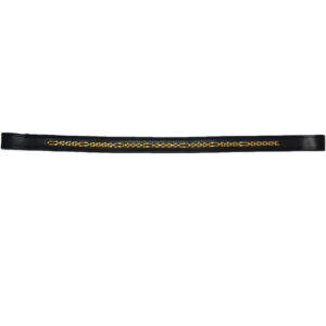 Ecoline Frontriem Ketting Zwart/Goud