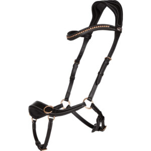 Bitloos hoofdstel QHP Anatomical zwart